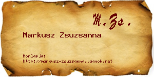 Markusz Zsuzsanna névjegykártya